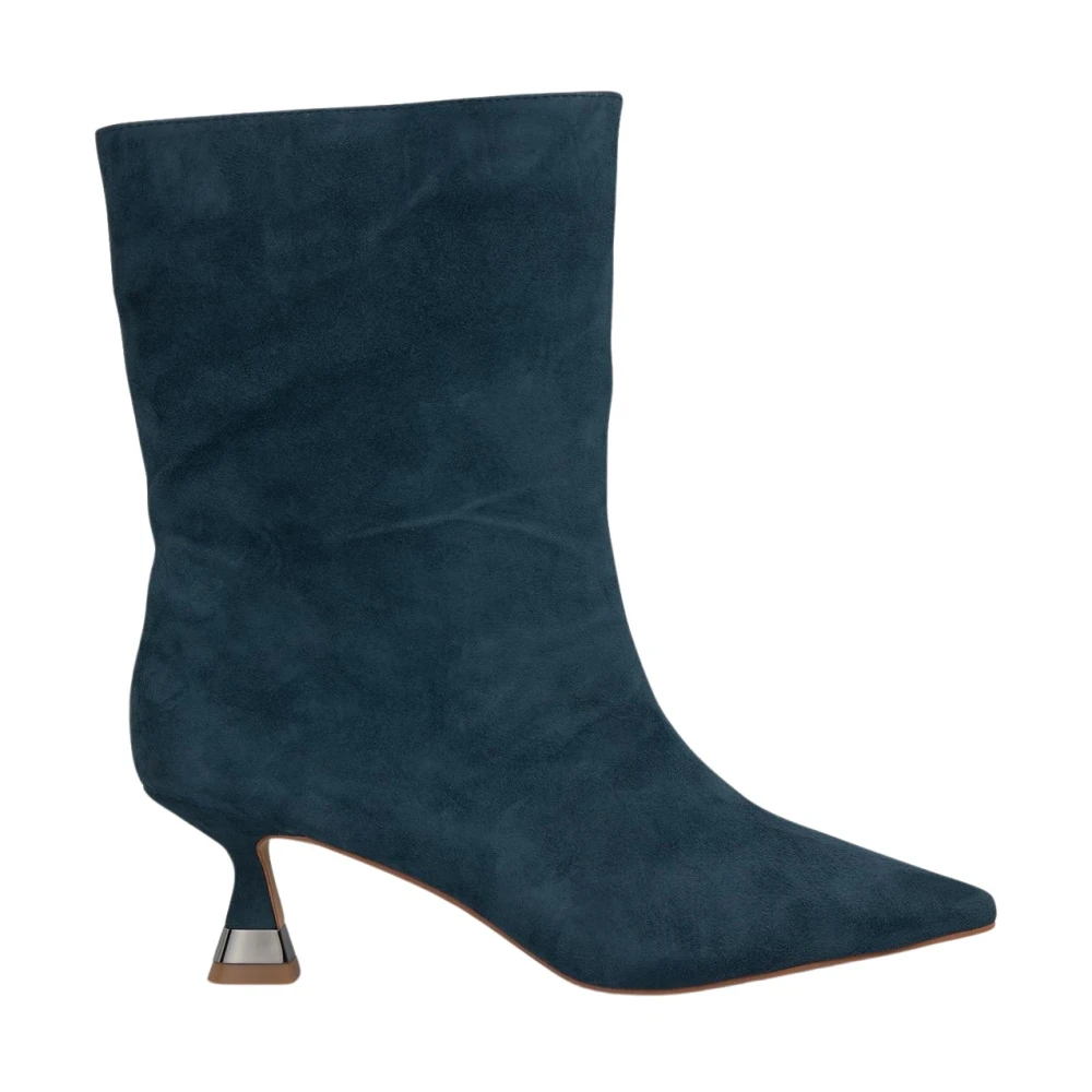 Alma En Pena Kvinno Blå Skor Dam, 37 Eu, Metallisk Klack Ankelboot