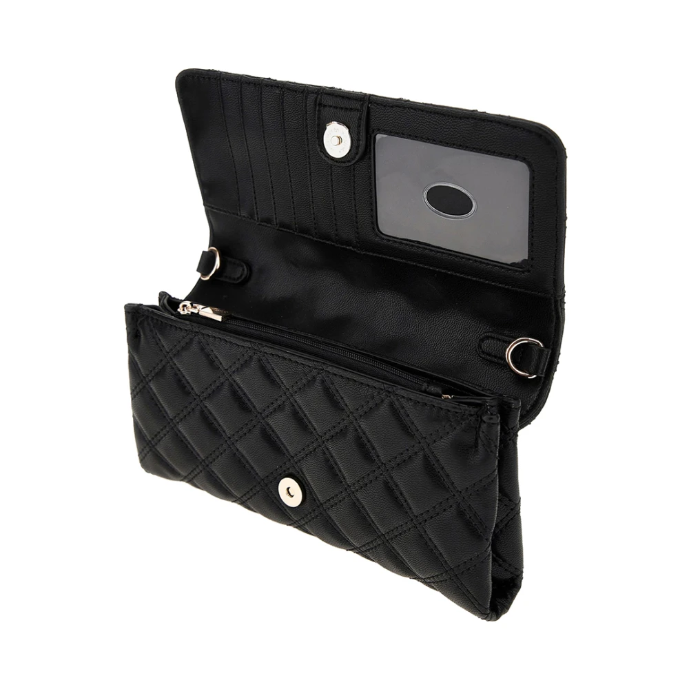 Guess Zwarte schoudertas met gouden details Black Dames