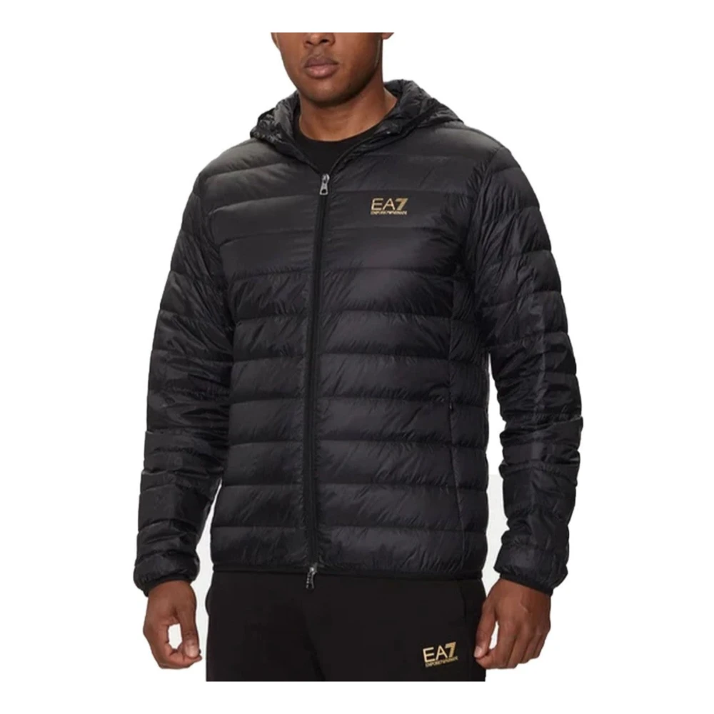 Emporio Armani Ea7 Men's Black Sporty Core Identity Puffer Jacket