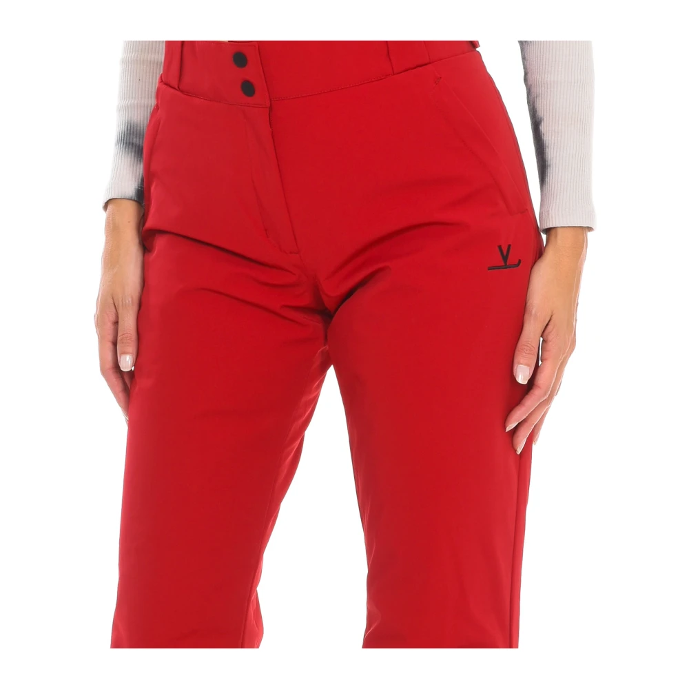 Vuarnet Verstelbare Ski Broek met Ritssluiting Red Dames