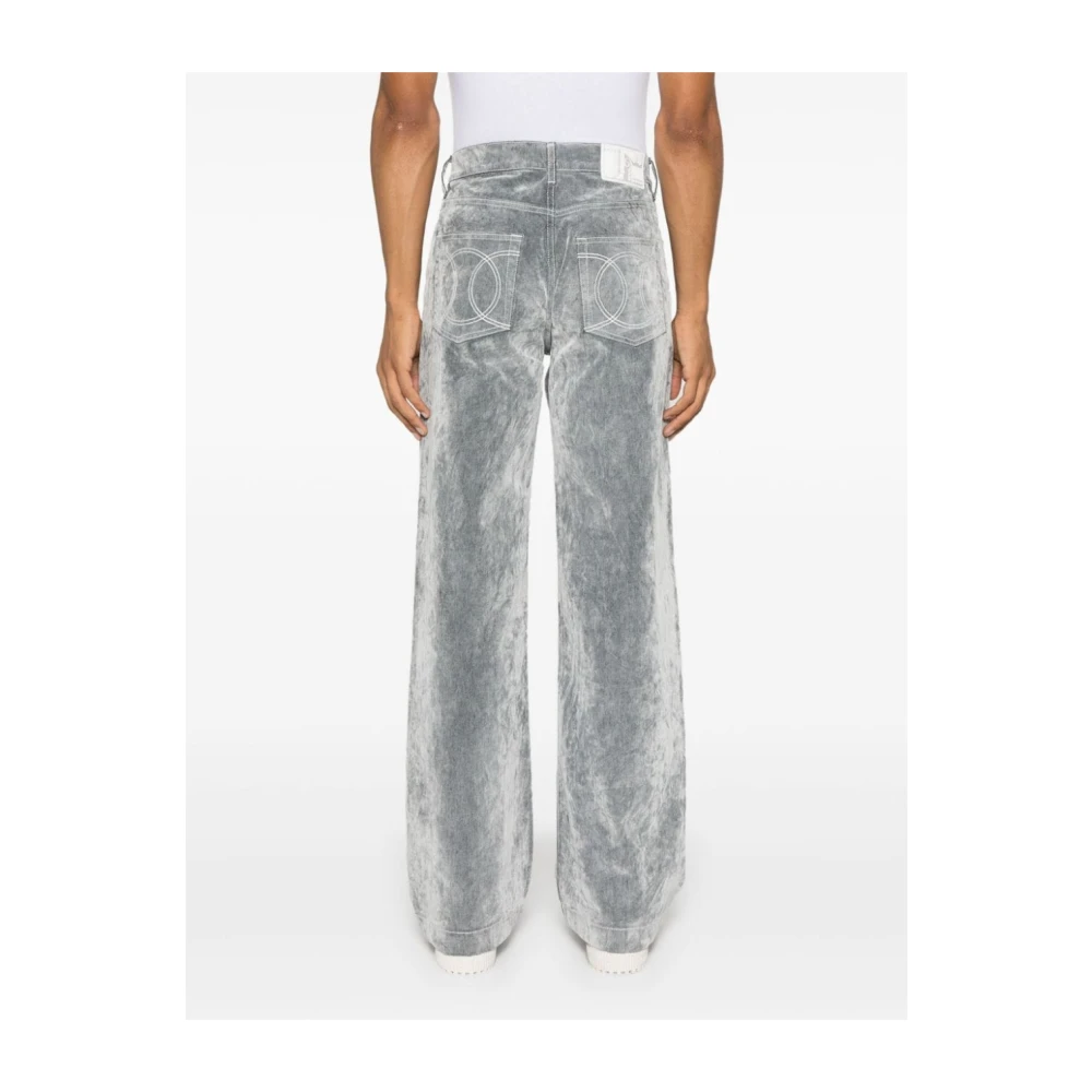 Casablanca Fluweel Effect Jeans Grijs Aw24 Gray Heren