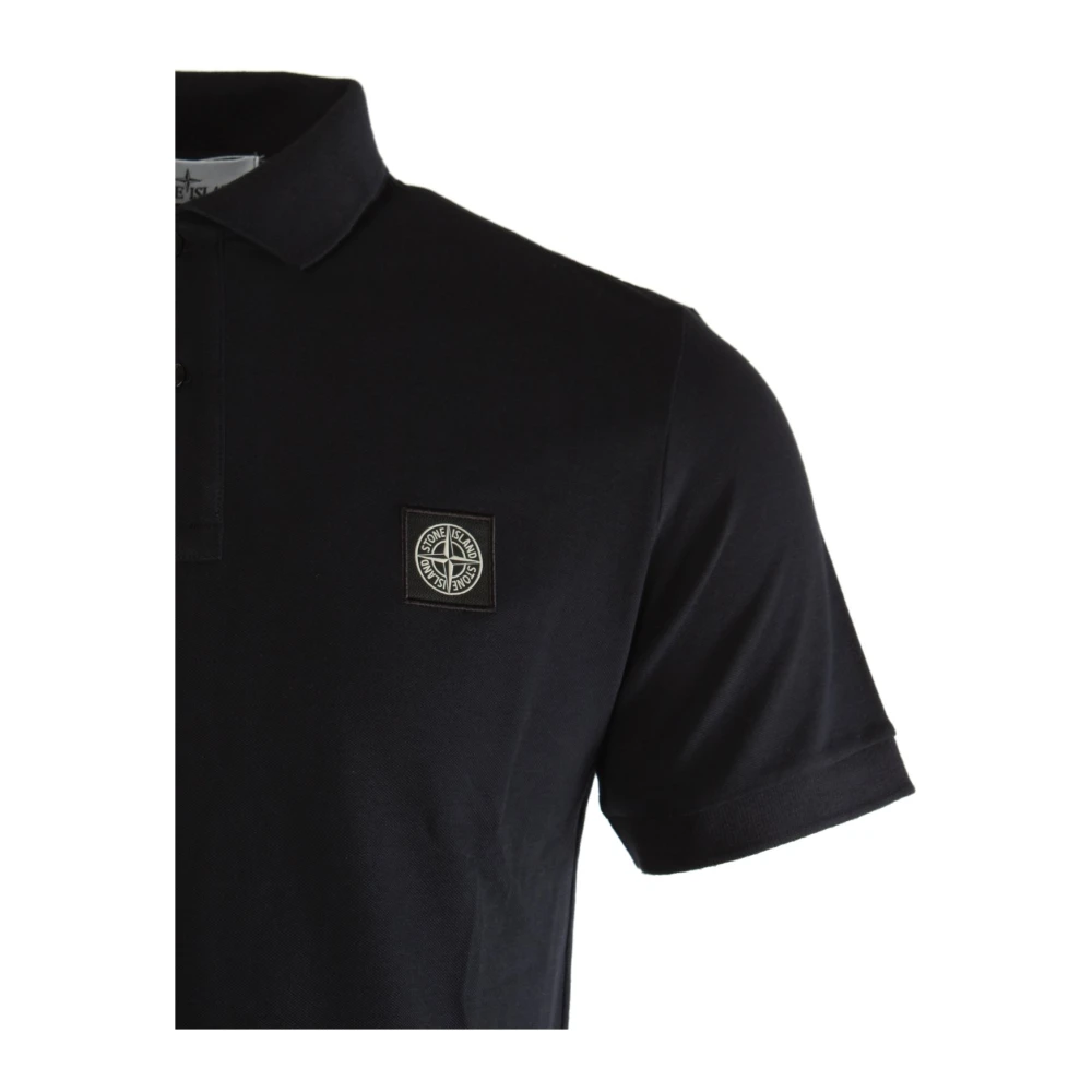 Stone Island Slim Fit Blauwe Polo Shirt Blue Heren