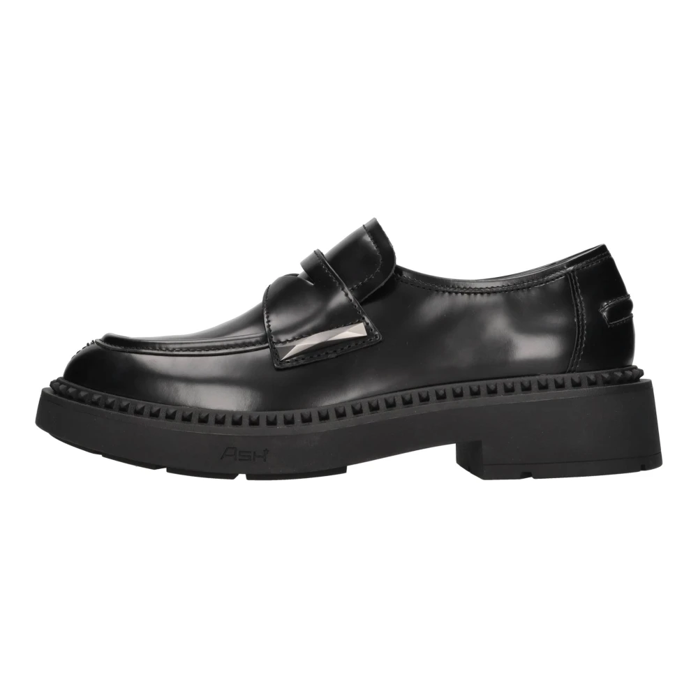 Ash Women's Black Loafers, 7 Uk, Flat Shoes