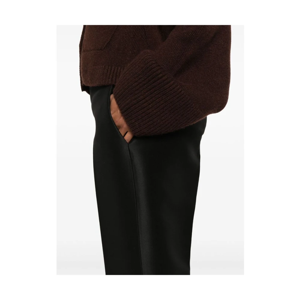 Khaite Zwarte Broek met Zijrits Black Dames