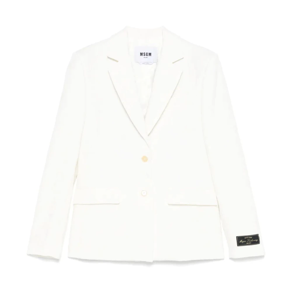 Msgm - Jackets > Blazers - White - Msgm - Modalova
