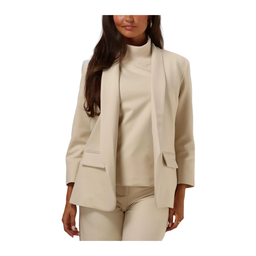 Est'Seven Beige Araz Blazer voor veelzijdige elegantie Beige Dames