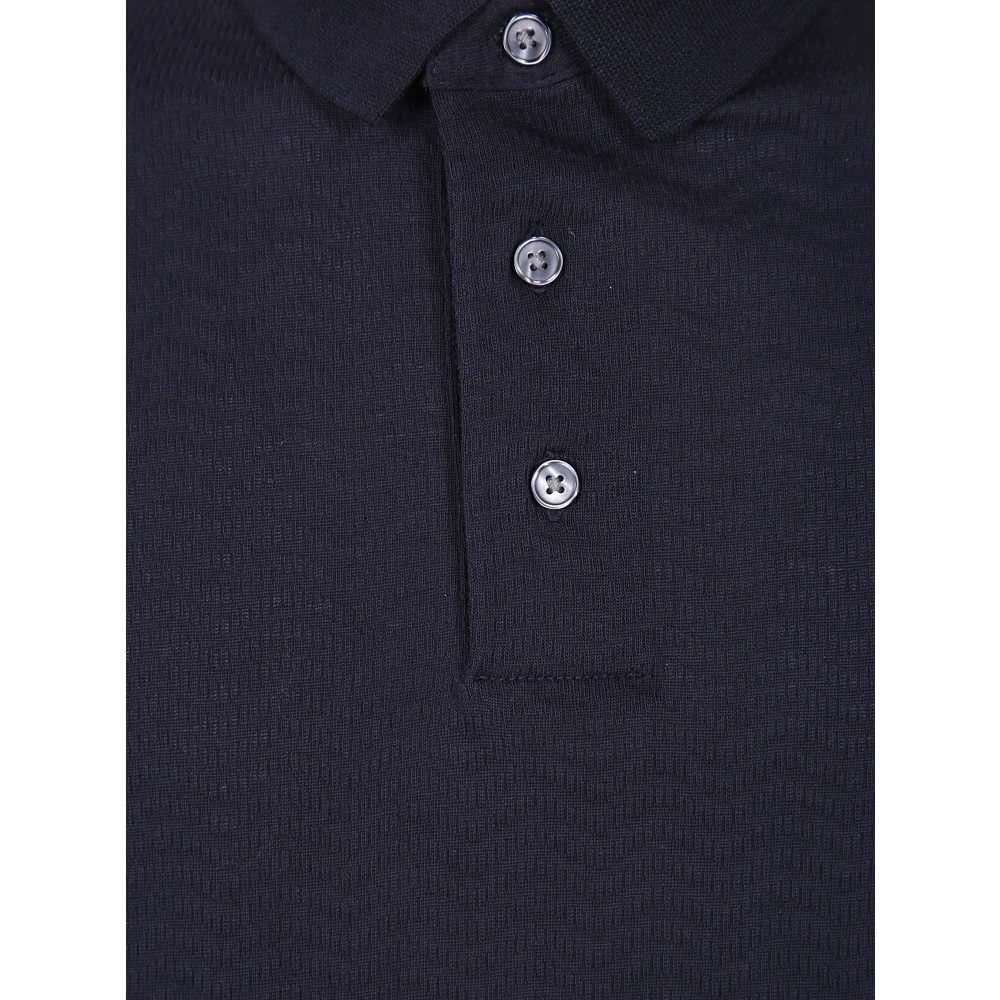 Emporio Armani Klassieke Polo Shirt voor Mannen Purple Heren