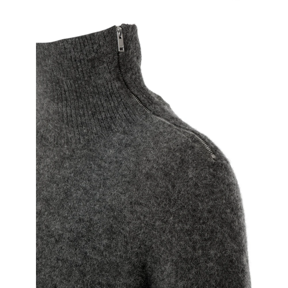 Isabel marant Alpaca Gebreide Trui met Rits Gray Heren