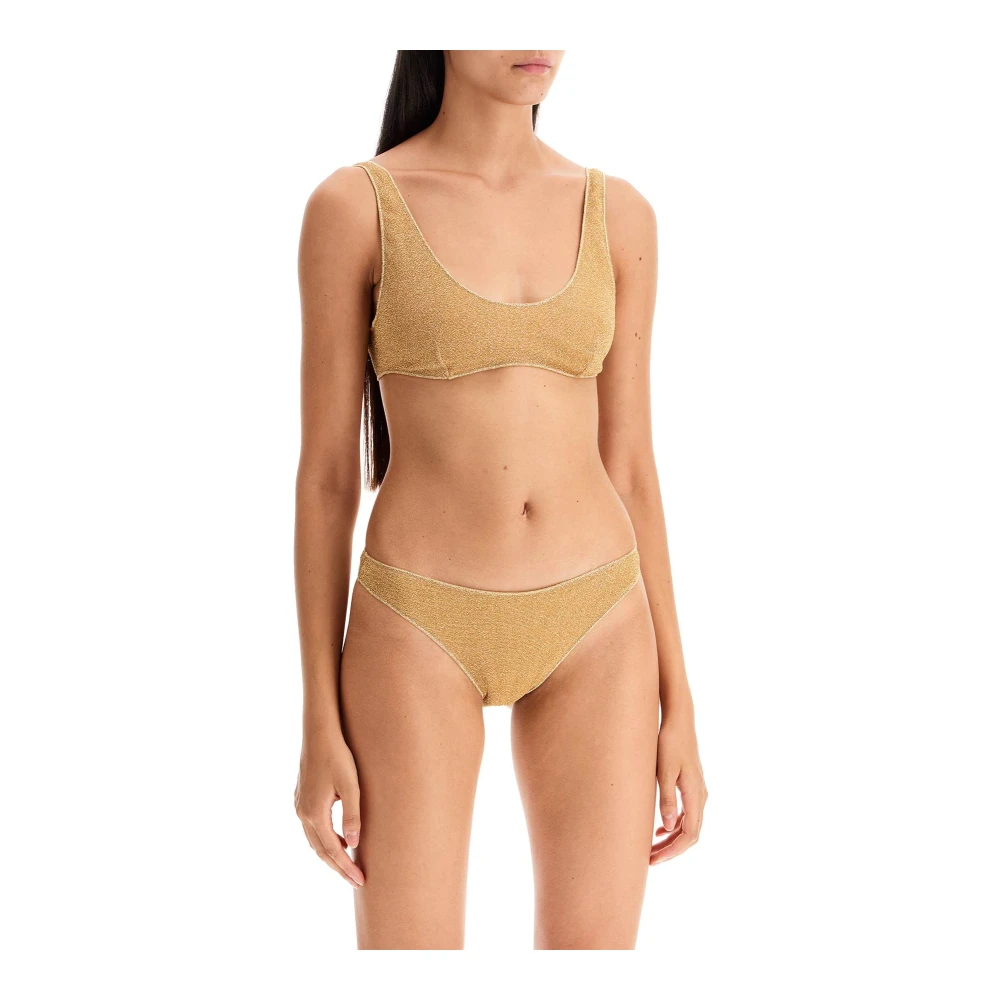 Oseree Luminous Lycra Bikini Set Yellow Dames