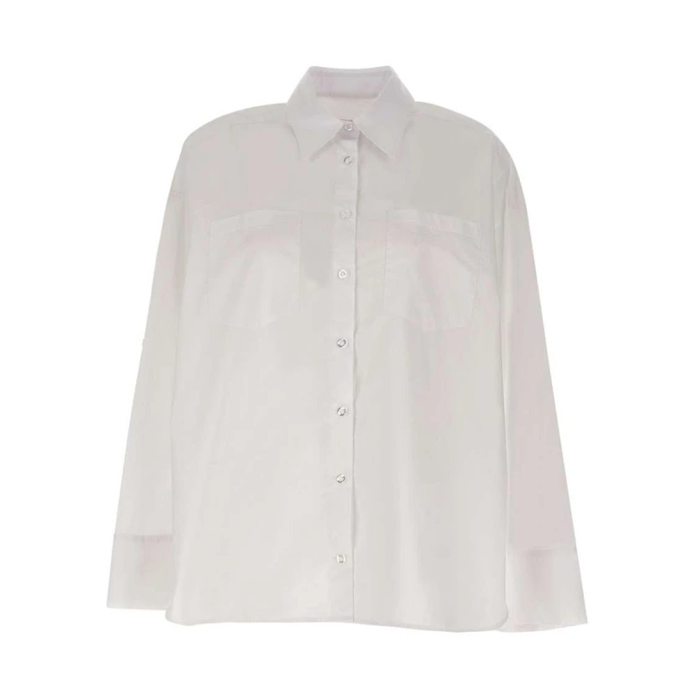 Remain Birger Christensen Witte Katoenen Overhemd met Klassieke Kraag White Dames