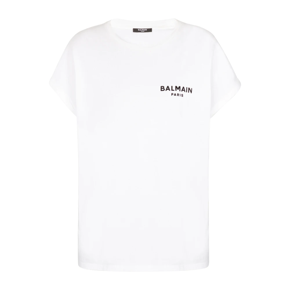 Balmain Flock T-shirt White Dames