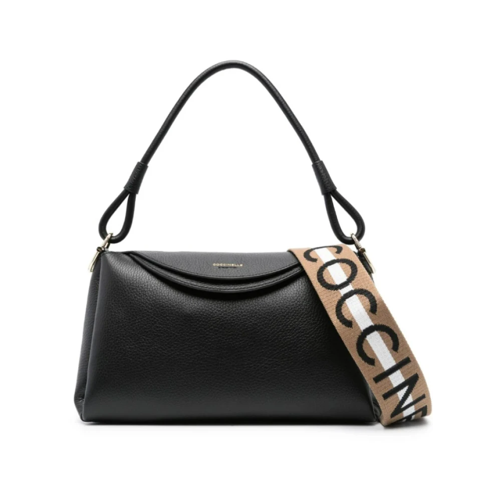 Coccinelle Maanflap Zwarte Tas Black Dames
