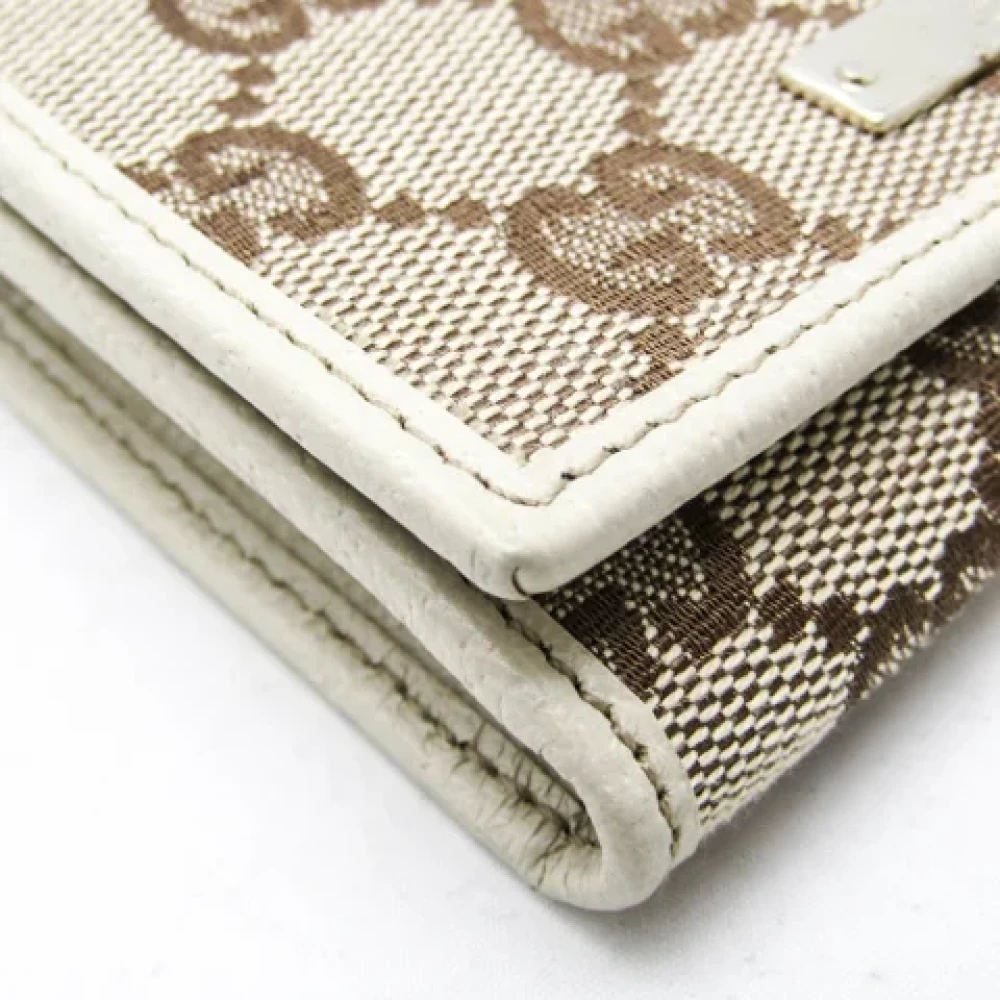 Gucci Vintage Pre-owned Leather wallets Beige Dames