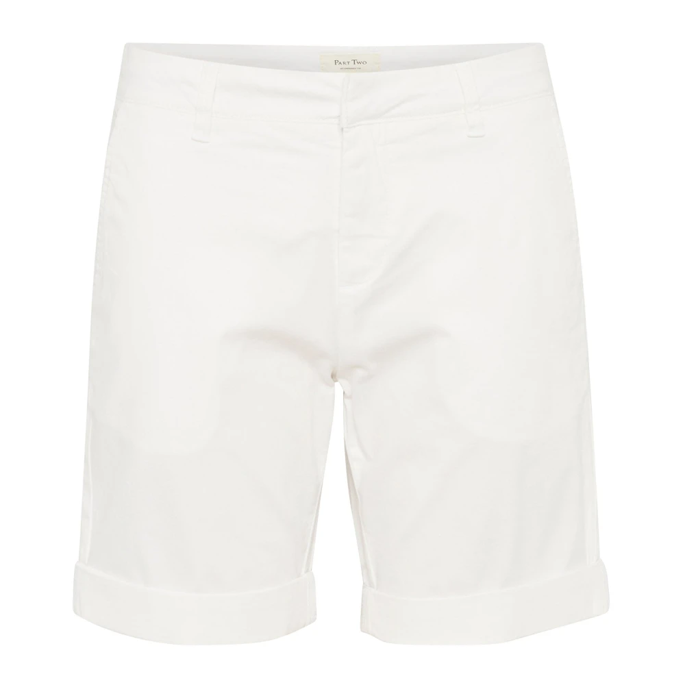 Part Two Women's White Casual Shorts, L, Bright Casual Shorts