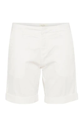 Ljus Vit Avslappnade Shorts
