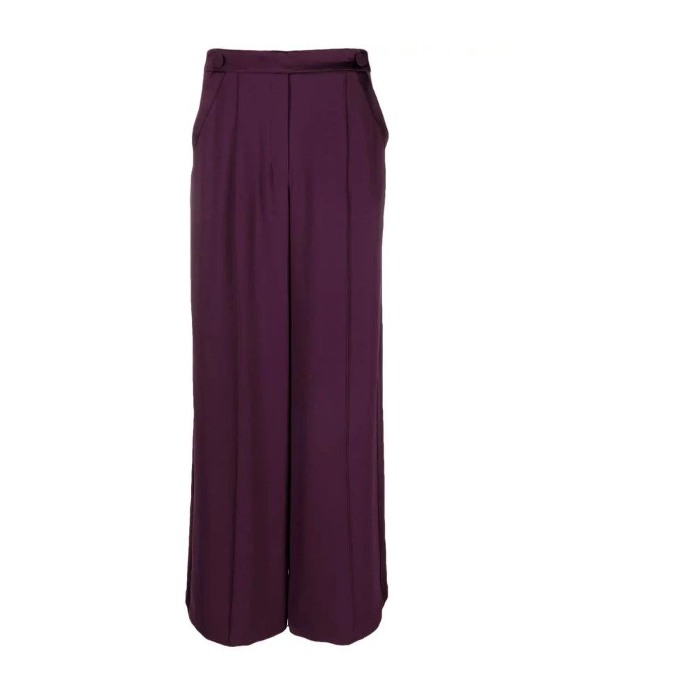 Simkhai Elegante Paarse Wijde Pijp Broek Purple Dames