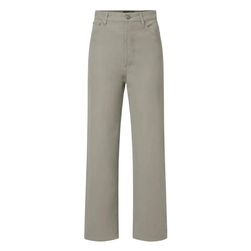 A.p.c. Women's Green Straight Trousers, W30, High-Waisted Elisabeth Jeans