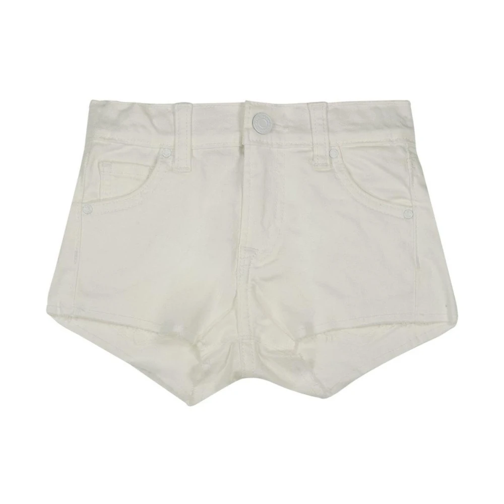 Pepe Jeans Girls White Shorts, 16 Y, Denim Shorts Frayed Hem