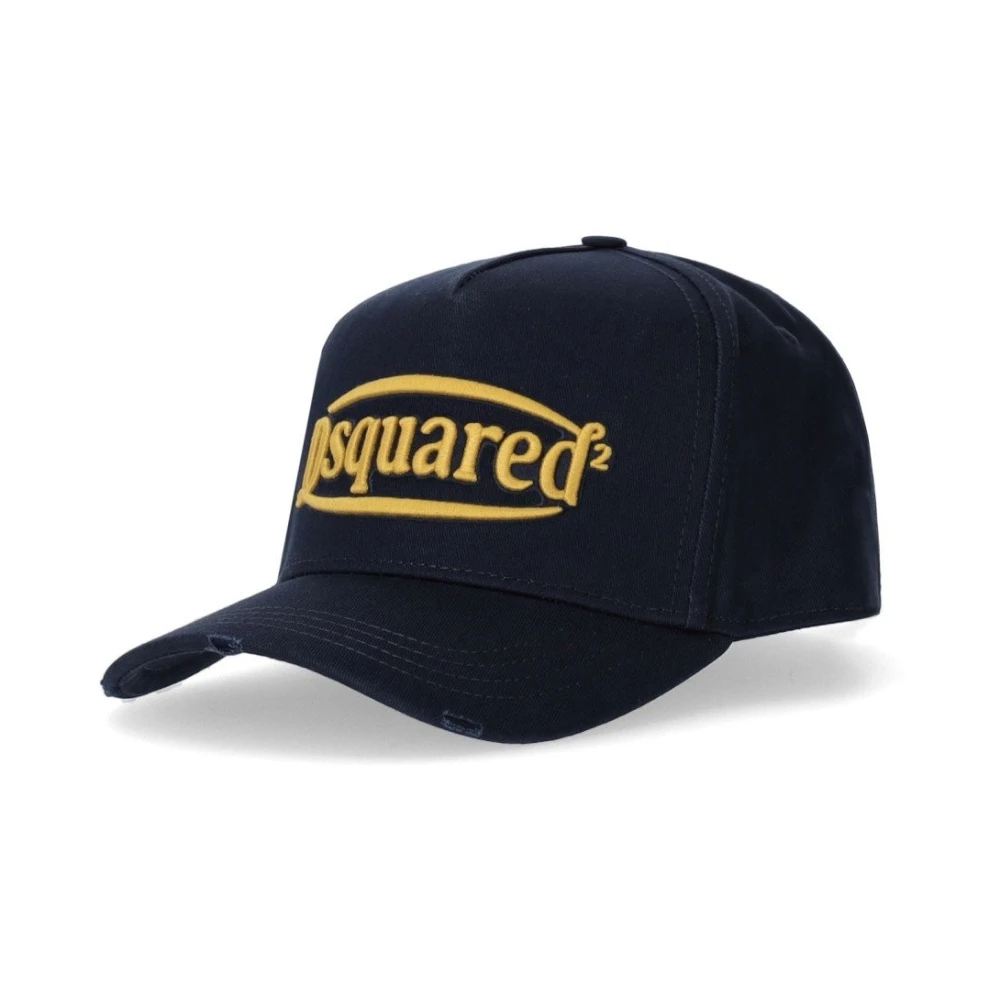 Dsquared2 Men's Blue Logo Baseball Cap - Hats & Caps - One Size - Accessories