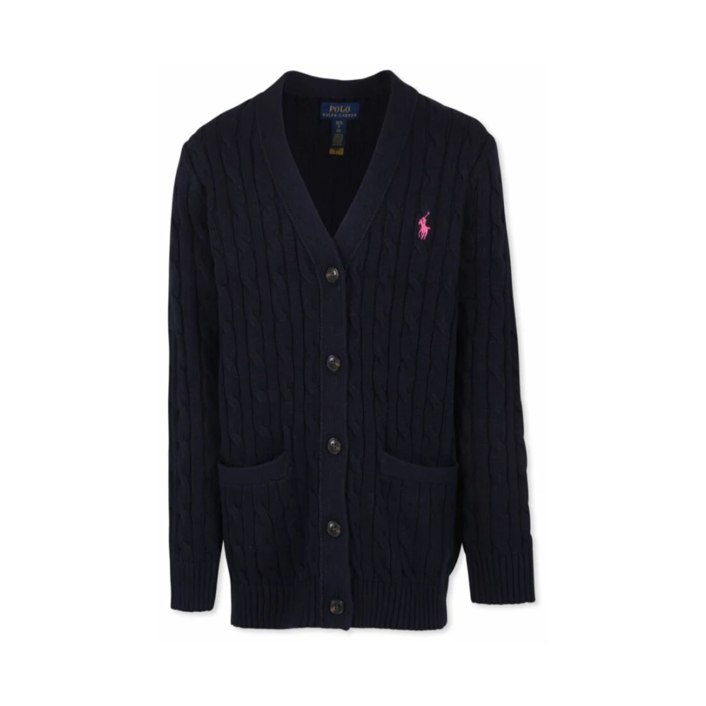 Polo Ralph Lauren Barn Cardigan med Framknappar Blue, Flicka