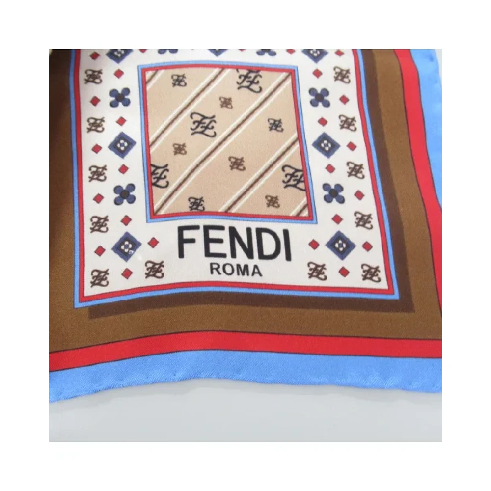 Fendi Vintage Pre-owned Silk scarves Multicolor Dames