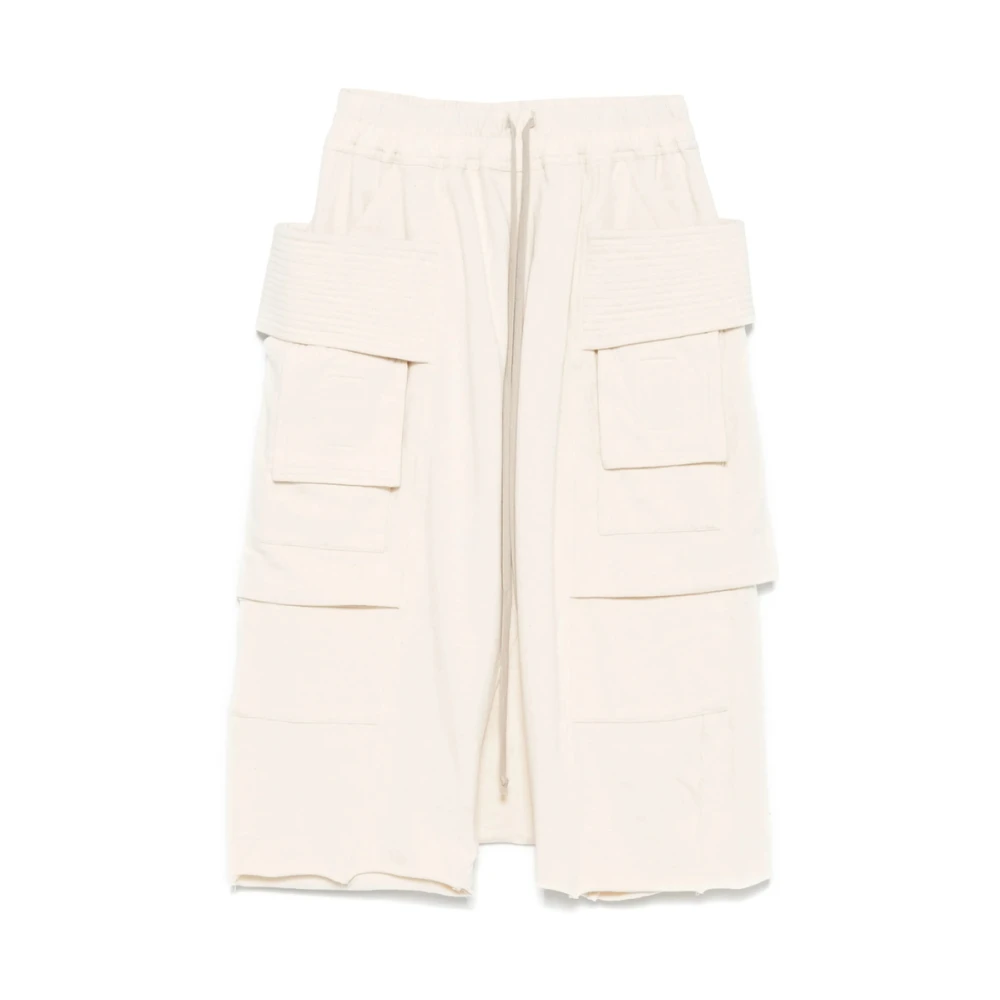 Rick Owens Donkere Schaduw Elastische Trekkoordbroek Beige Heren