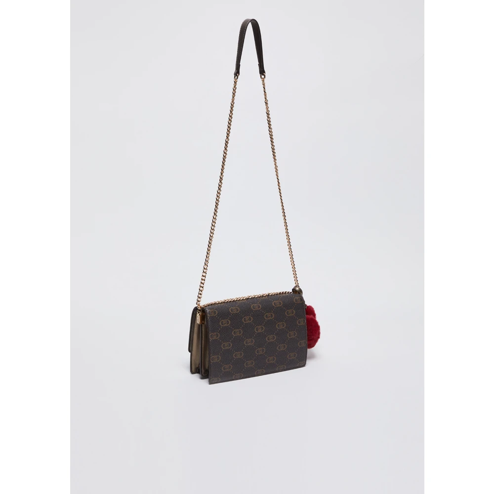 Liu Jo Logo Charm Schoudertas Brown Dames