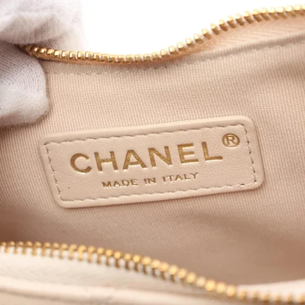 Chanel Vintage Pre-owned Leather shoulder-bags Beige Dames