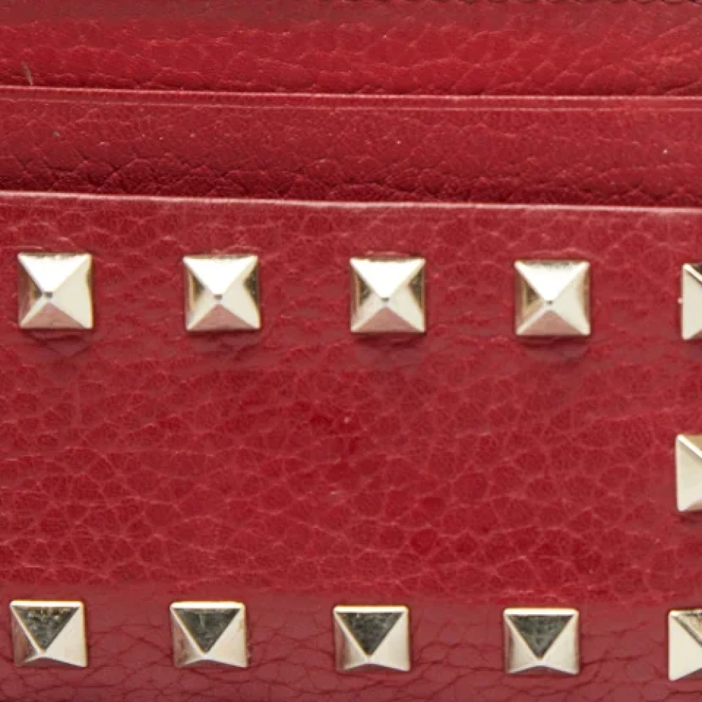 Valentino Vintage Pre-owned Leather wallets Red Dames