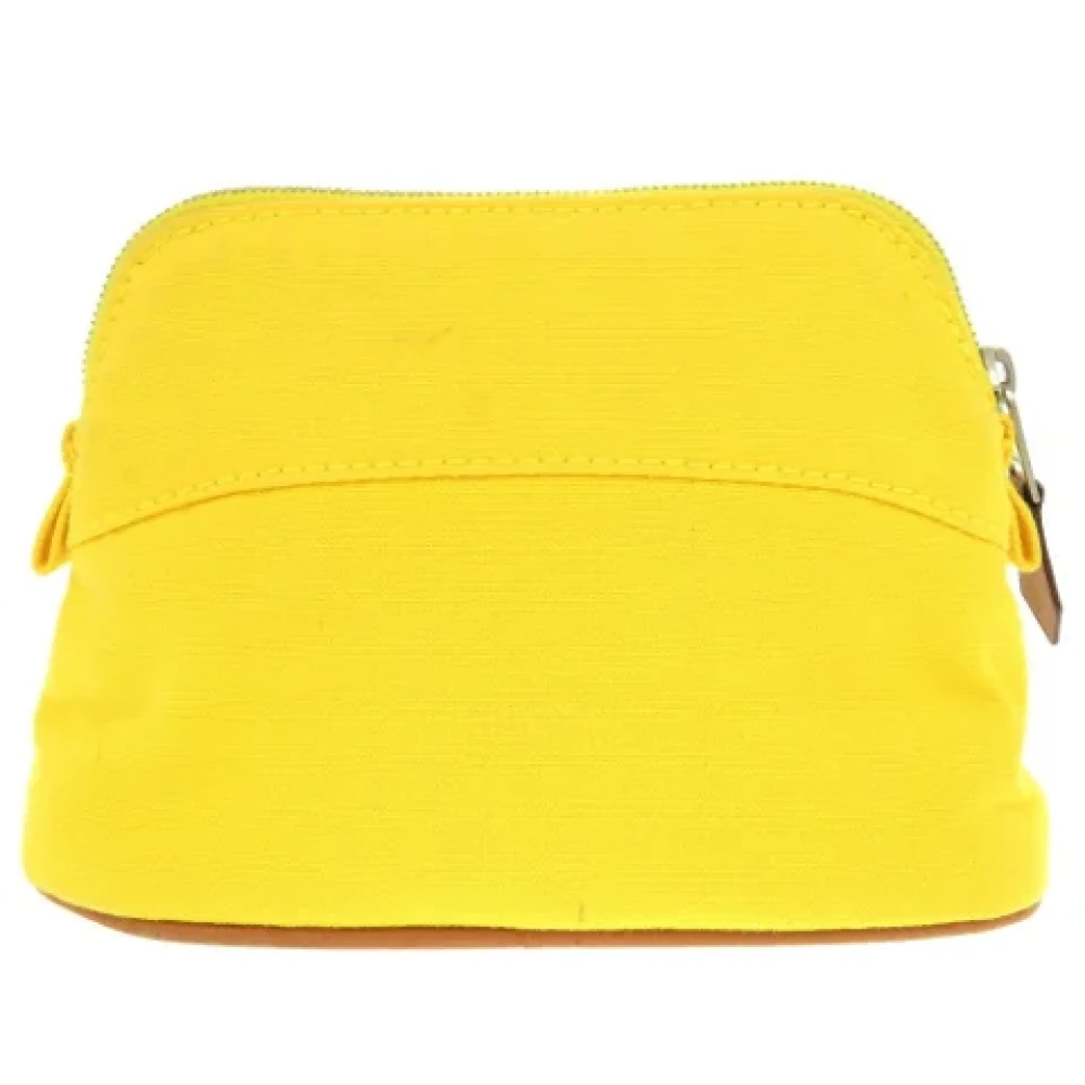 Hermès Vintage Pre-owned Cotton pouches Yellow Dames