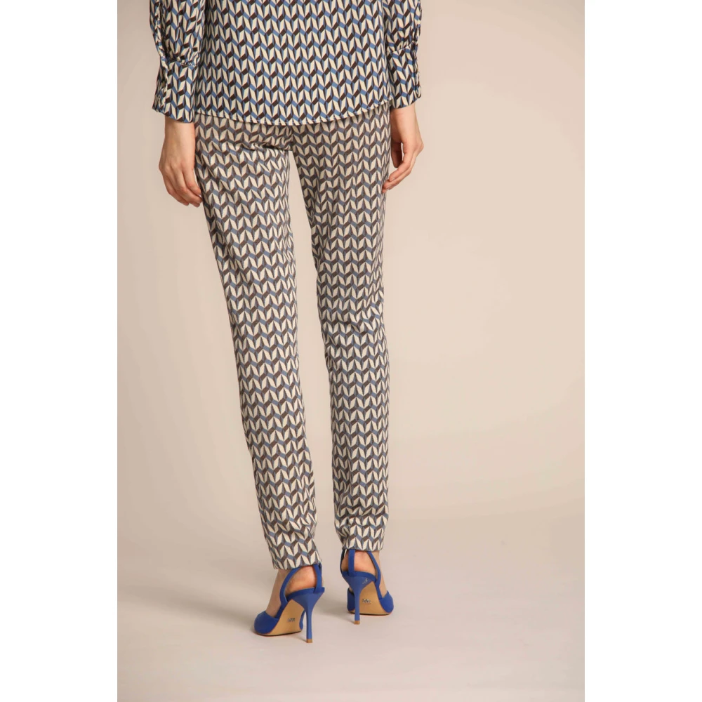Mason's Geometrische Slim Fit Chino Broek Multicolor Dames