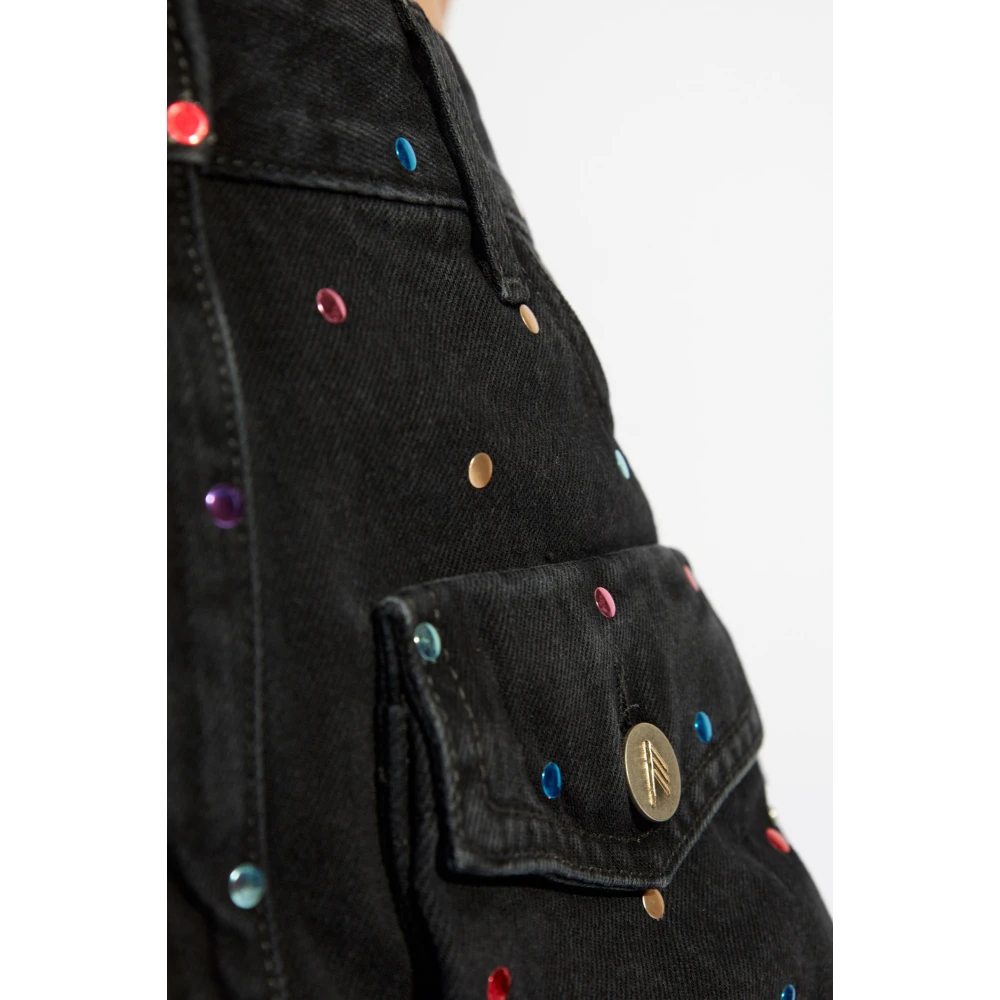 The Attico Denim rok Black Dames