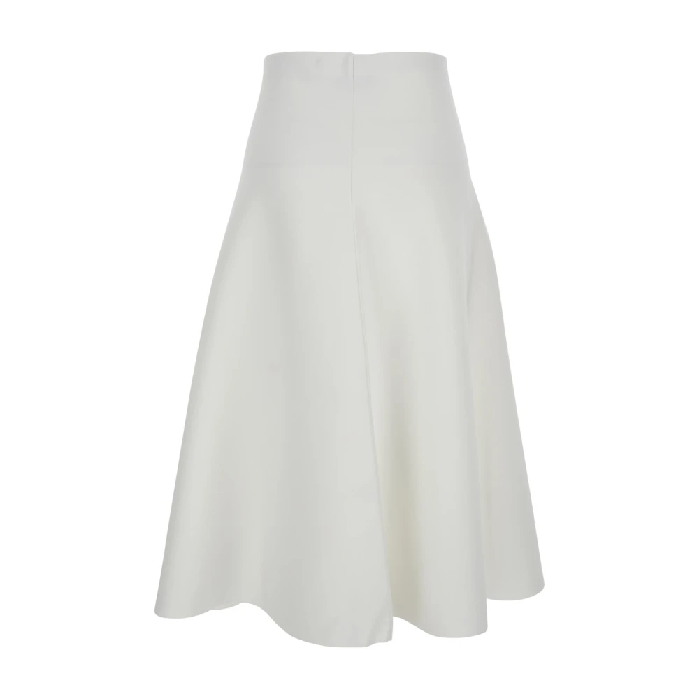 Theory Wijd Uitlopende Witte Rok Viscosemix Vrouw White Dames
