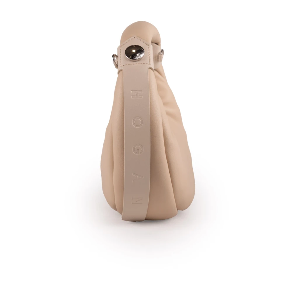 Hogan Kleine Ivoor Leren Schoudertas Beige Dames