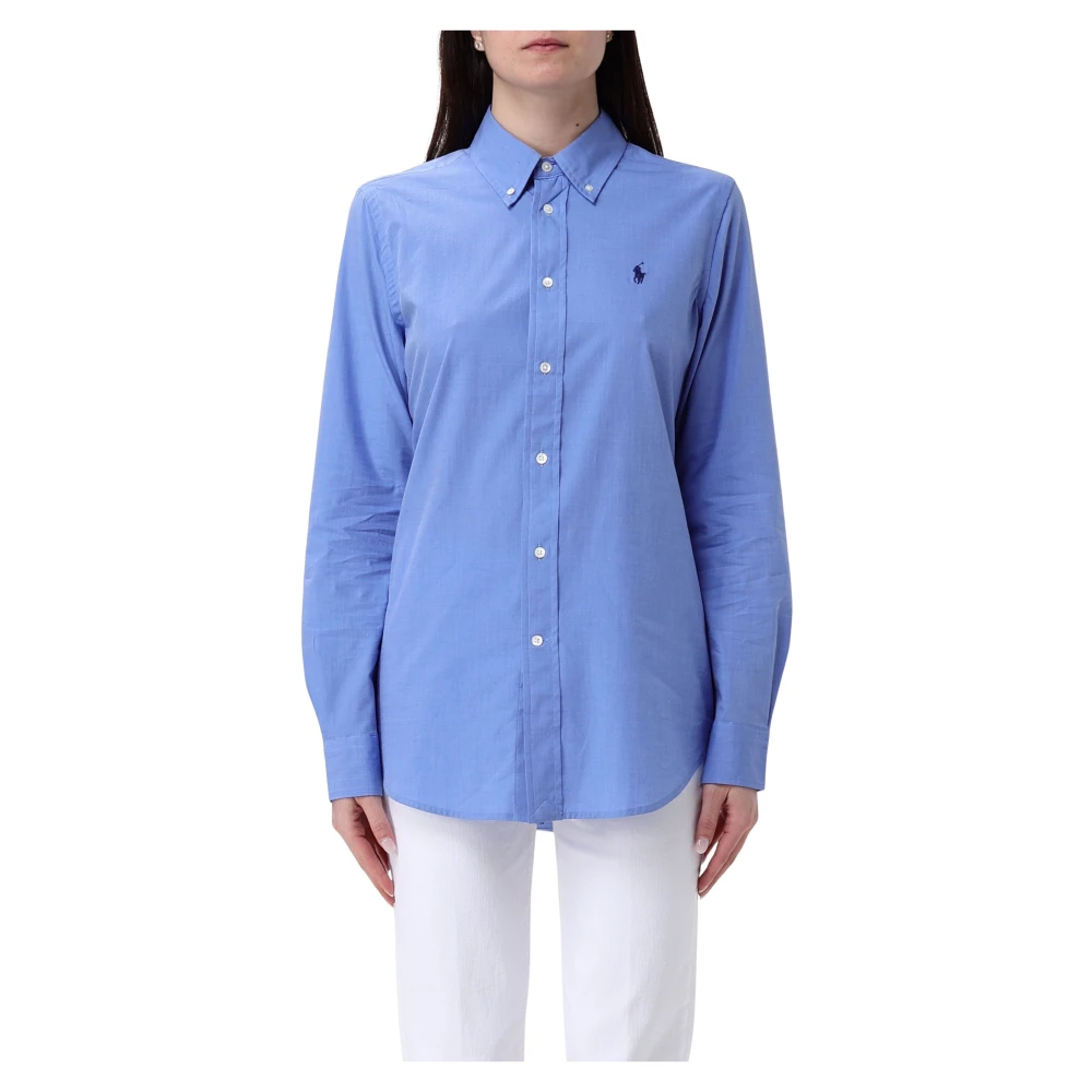 Polo Ralph Lauren Klassiek Katoenen Overhemd voor Mannen Blue Dames
