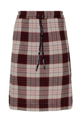 red-tartan-check-drawstring-shorts
