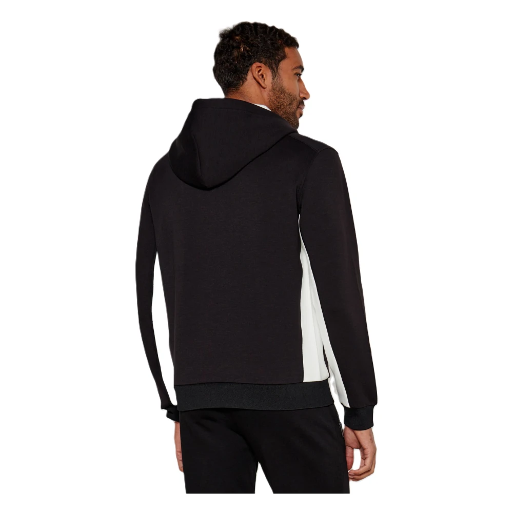 Karl Lagerfeld Zwarte sportjas met contrasterende accenten Black Heren