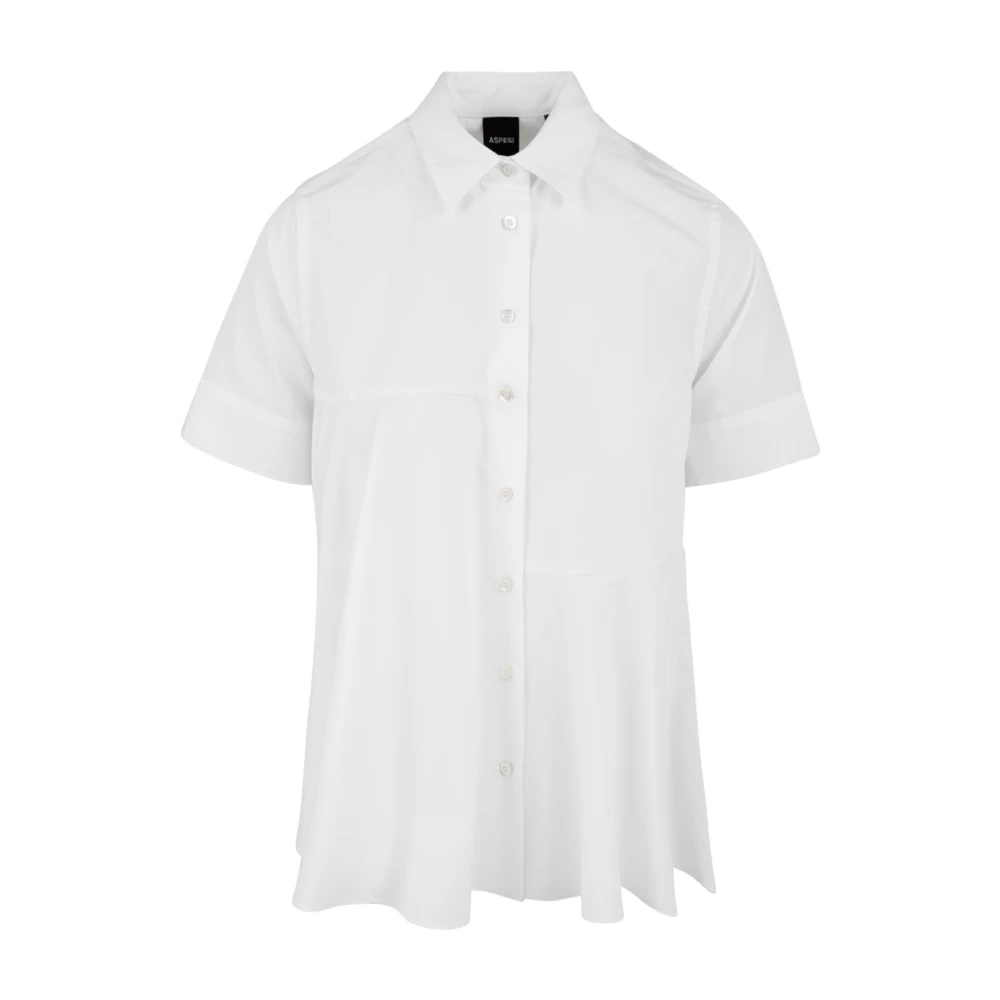 Aspesi Short Sleeve Shirt Model 5420 White Dames
