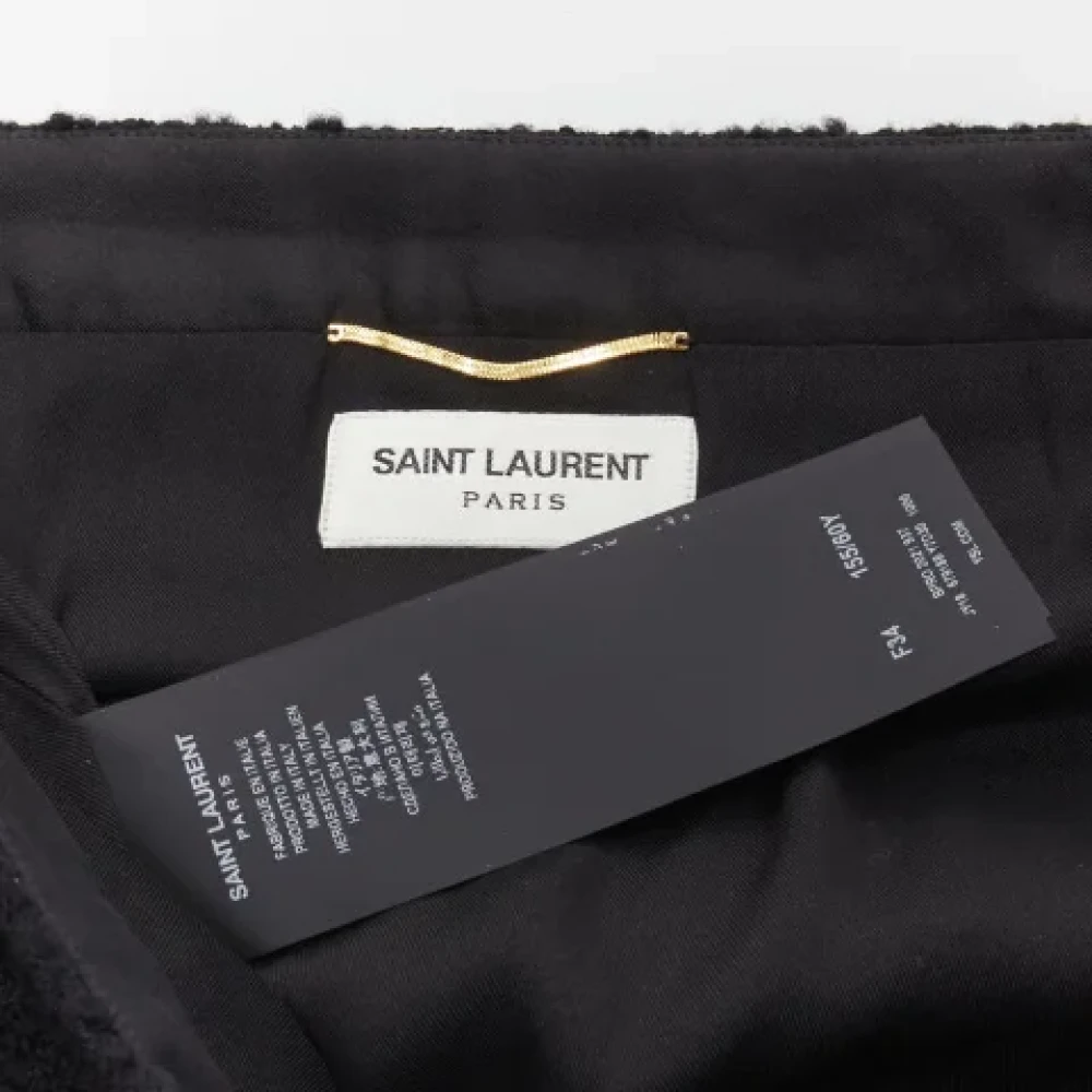 Saint Laurent Vintage Pre-owned Fabric bottoms Black Dames