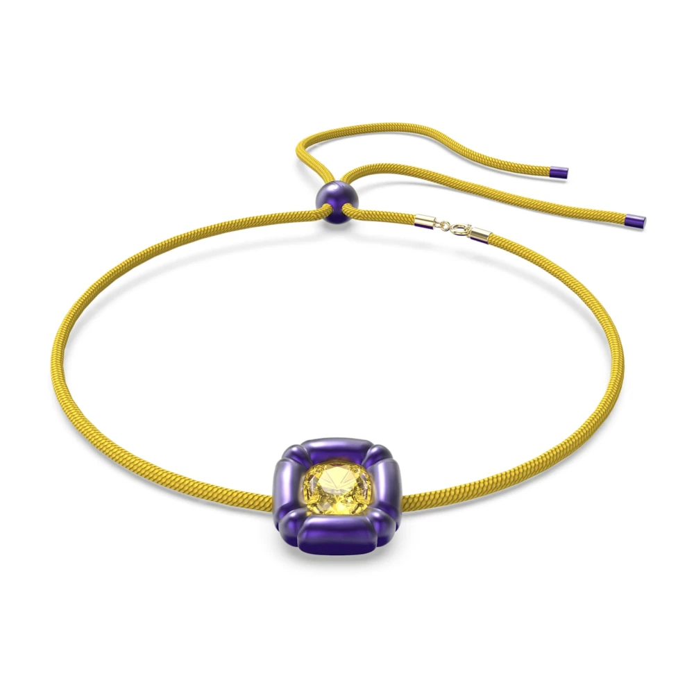 Swarovski Women's Yellow Cushion Cut Necklace