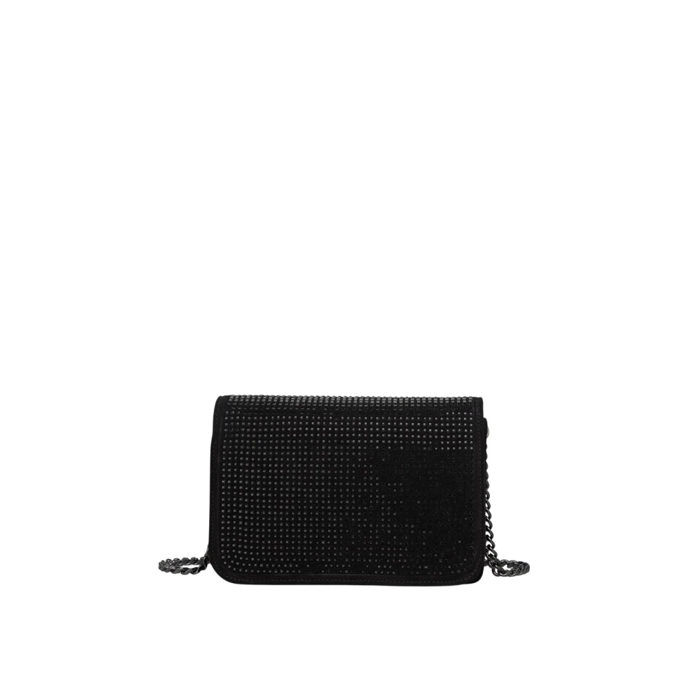 Alma en Pena Schoudertas met Rits en Strass Black Dames
