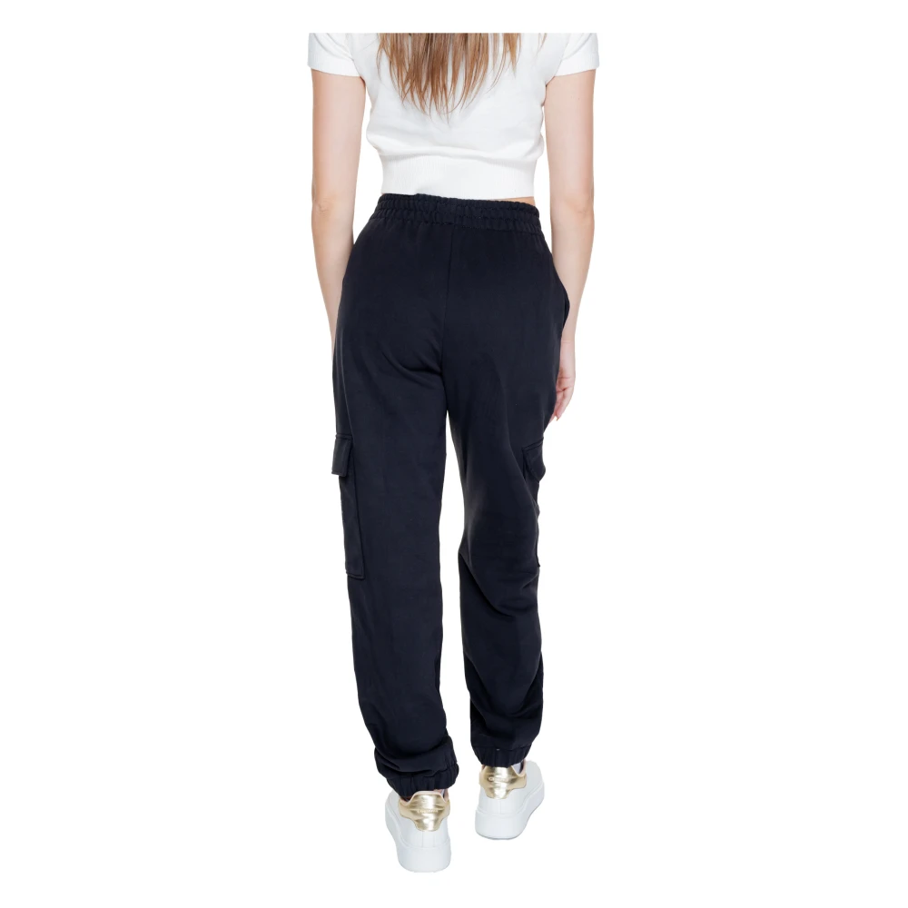 Calvin Klein Katoenen Slip-On Broek Zwart Black Dames