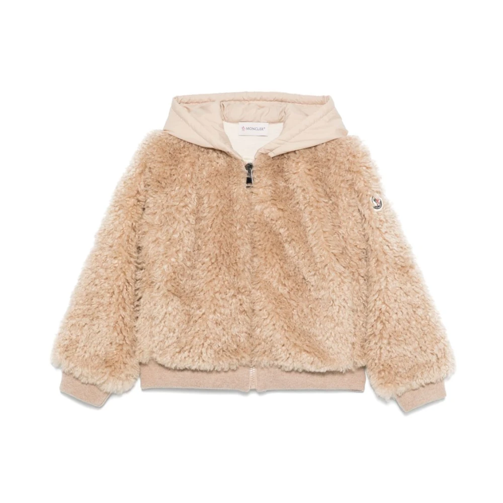 Moncler Beige Winter Coat - Female - Winter Jackets - Beige - 8 Y - Kids