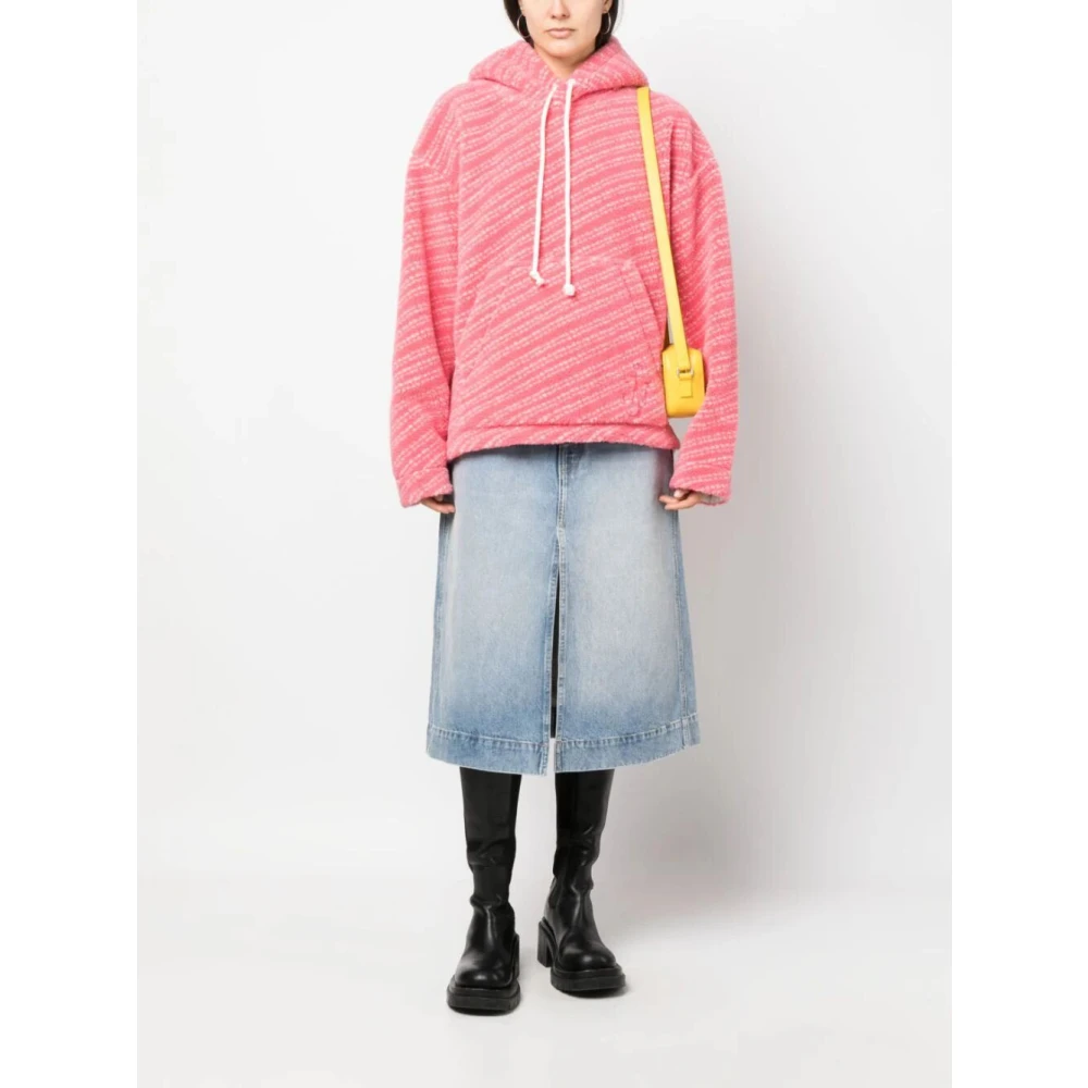 JW Anderson Roze & Paarse Relaxed Fit Shirt Pink Dames