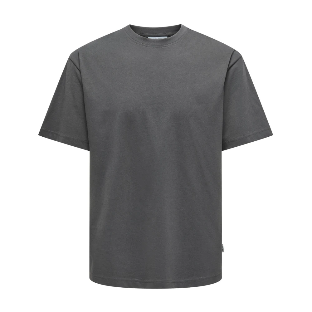 Only & Sons Gestreepte relaxte pasvorm tee Gray Heren