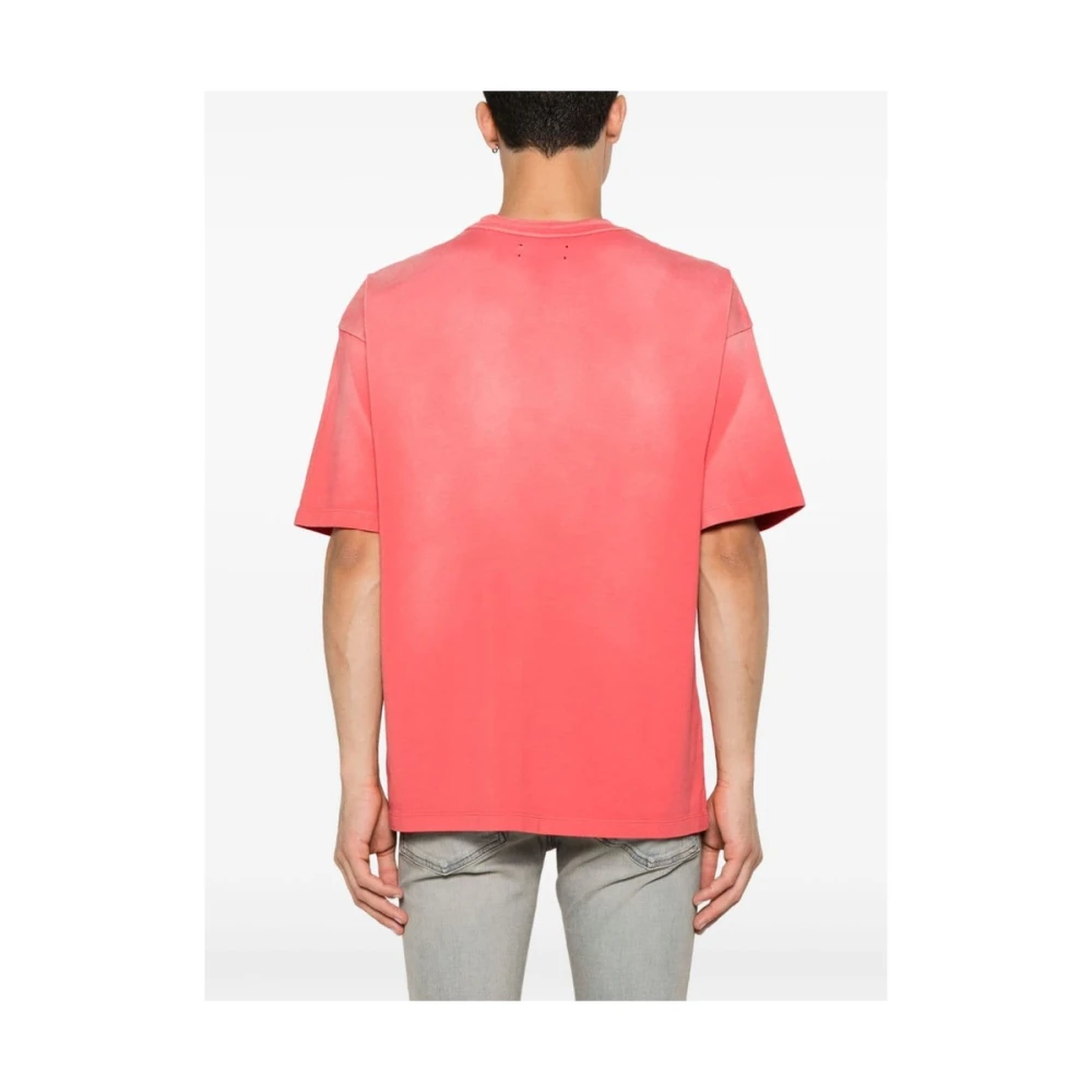 Amiri Rode Katoenen Jersey T-shirt met Logo Red Heren