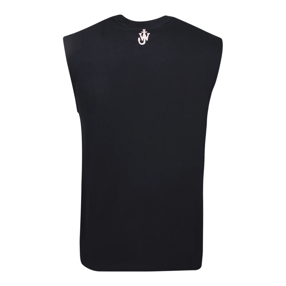JW Anderson Gedurfd Frontprint Mouwloze Tanktop Blue Heren