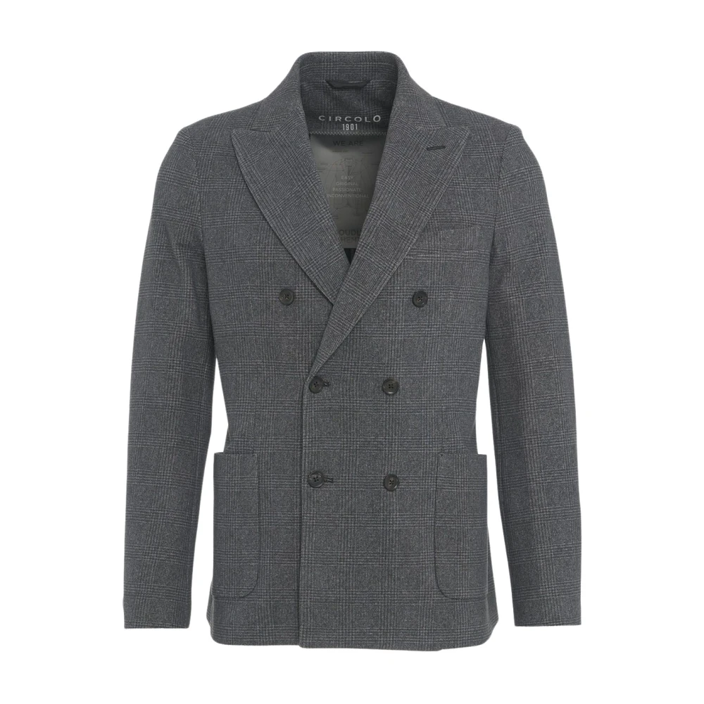 Circolo 1901 Grijze Blazer Aw24 Herenkleding Gray Heren