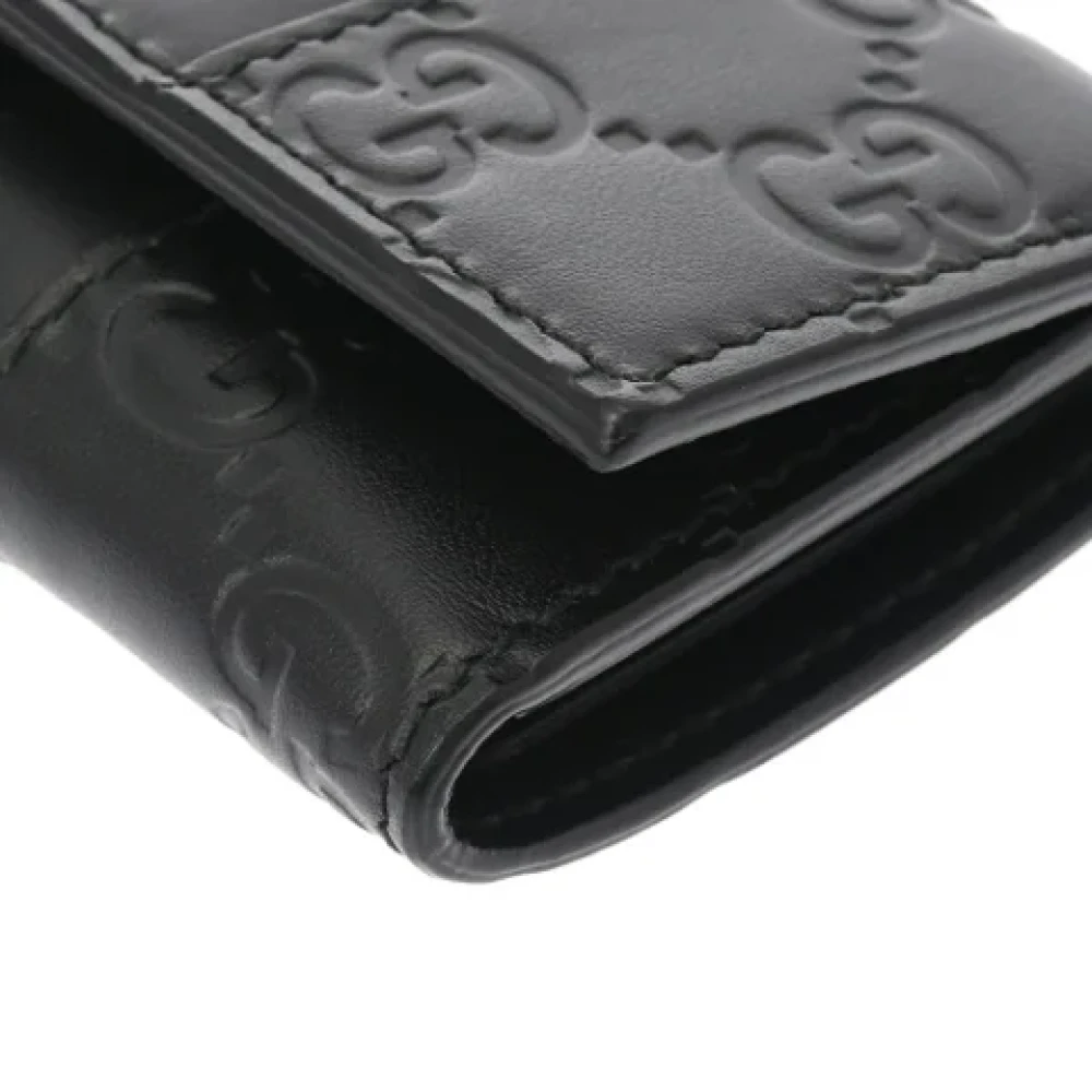 Gucci Vintage Pre-owned Leather wallets Black Heren