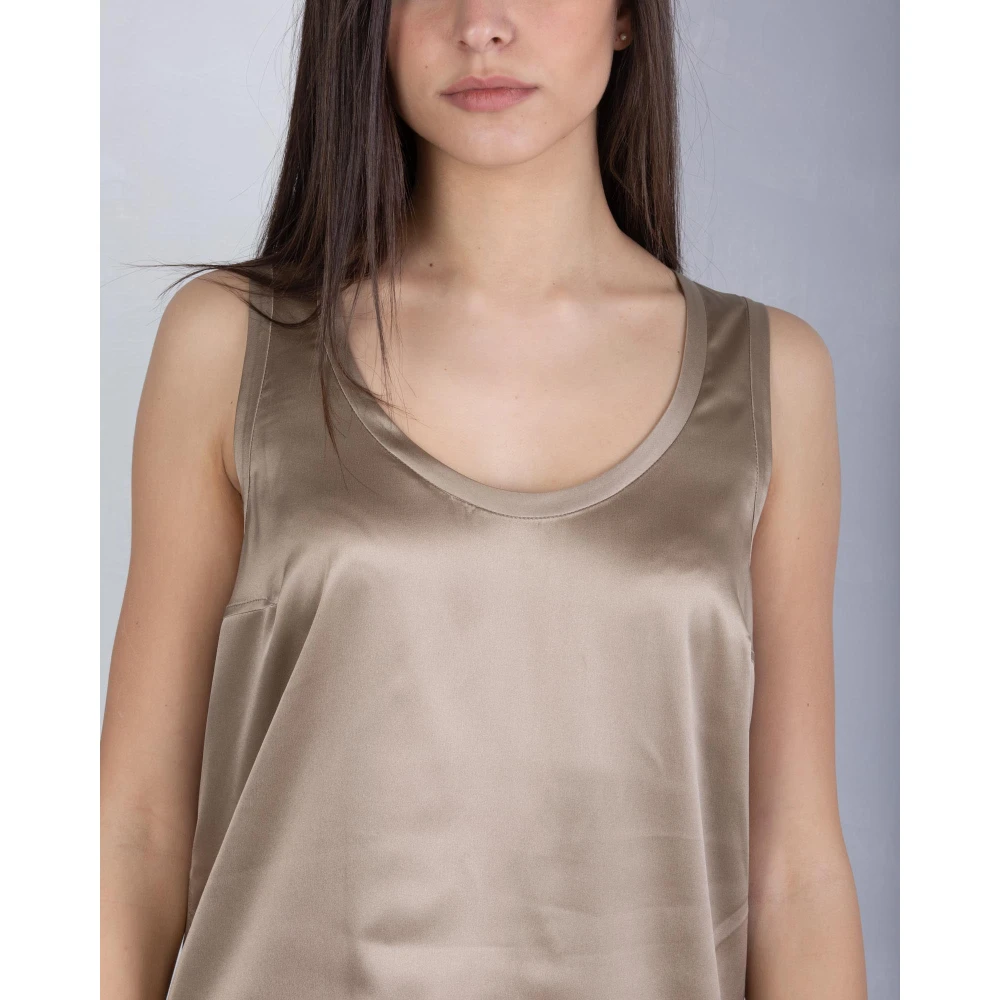 BRUNELLO CUCINELLI Sleeveless Tops Beige Dames